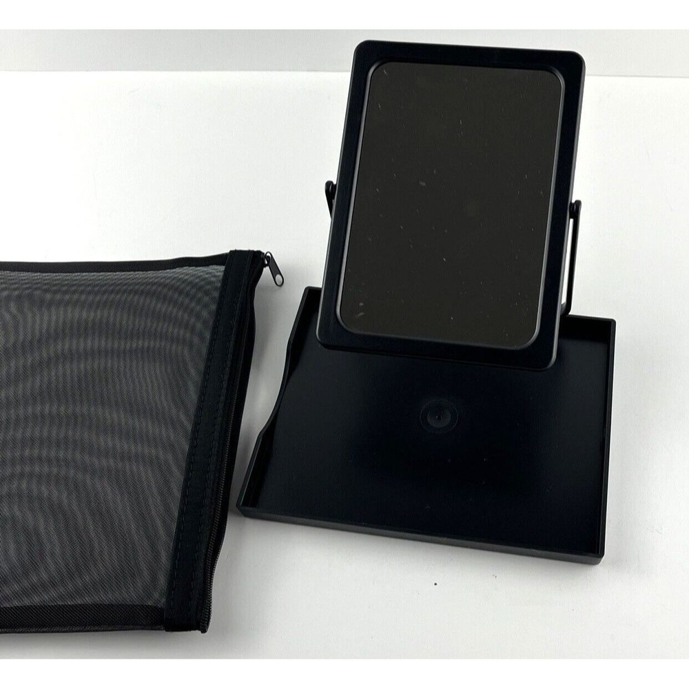 Mary Kay Black Mirror Foldable Standing Travel Mirror with Tray New